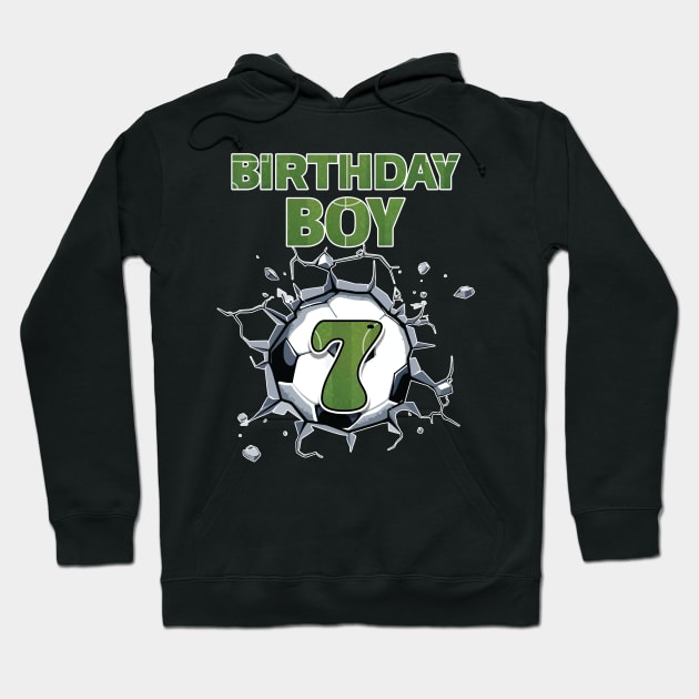 7th Birthday Boys Soccer player Gift For Boys Kids toddlers Hoodie by tearbytea